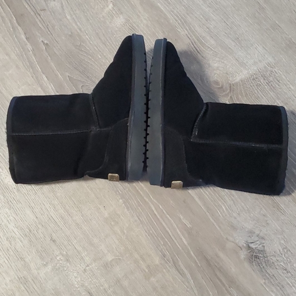 RJS fuzzies black leather suede winter boots - Picture 6 of 11